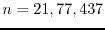 $n=21,77,437$