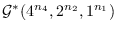 $\mathcal{G}^{*}(4^{n_{4}}, 2^{n_{2}}, 1^{n_{1}})$